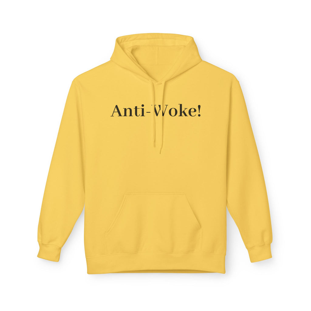 Anti-Woke Hoodie — Minimalist Political Statement Pullover