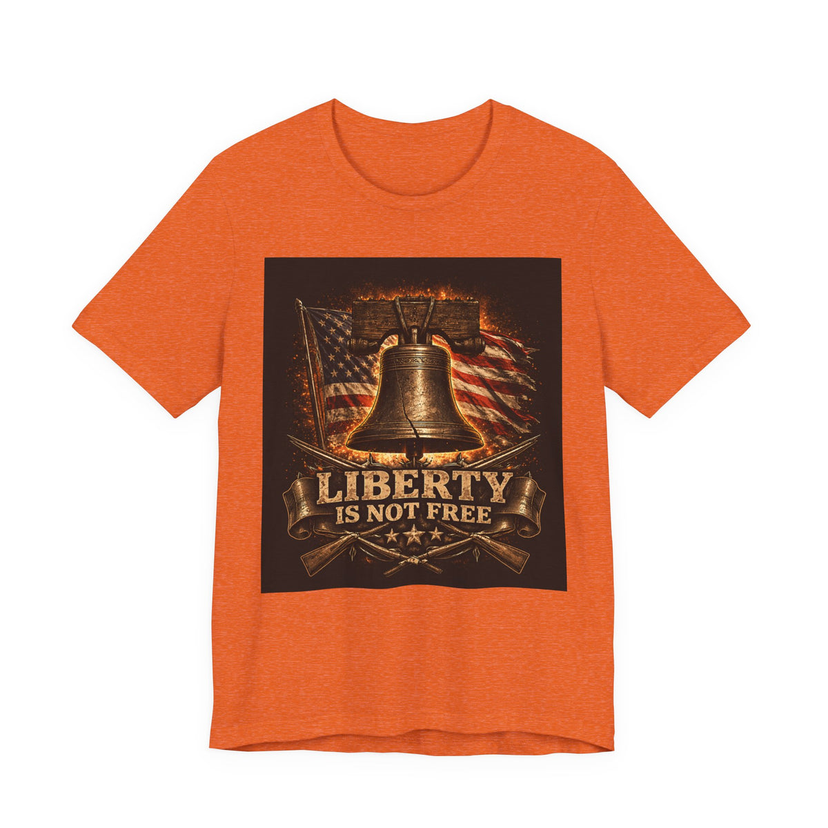 Liberty Is Not Free T-Shirt — Patriotic American Flag & Liberty Bell Tee for Veterans, 4th of July