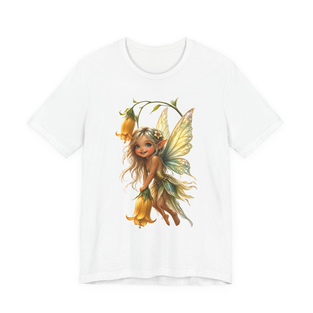 Fairy Flower T-Shirt — Whimsical Yellow Bell Fairy Graphic Tee