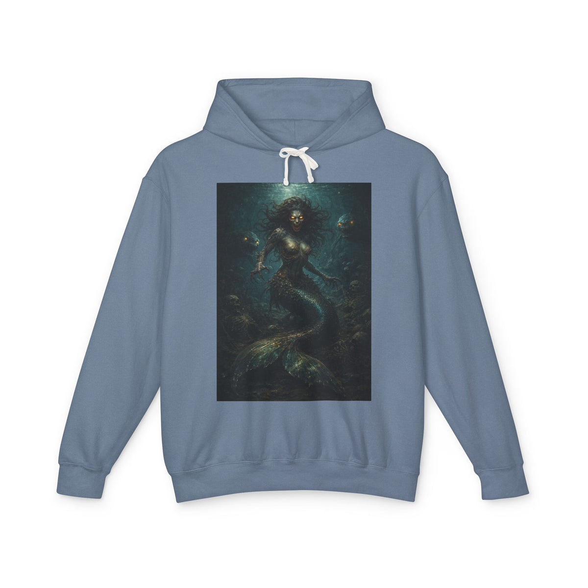 Mermaid Abyss Hoodie — Dark Ocean Fantasy Graphic Sweatshirt