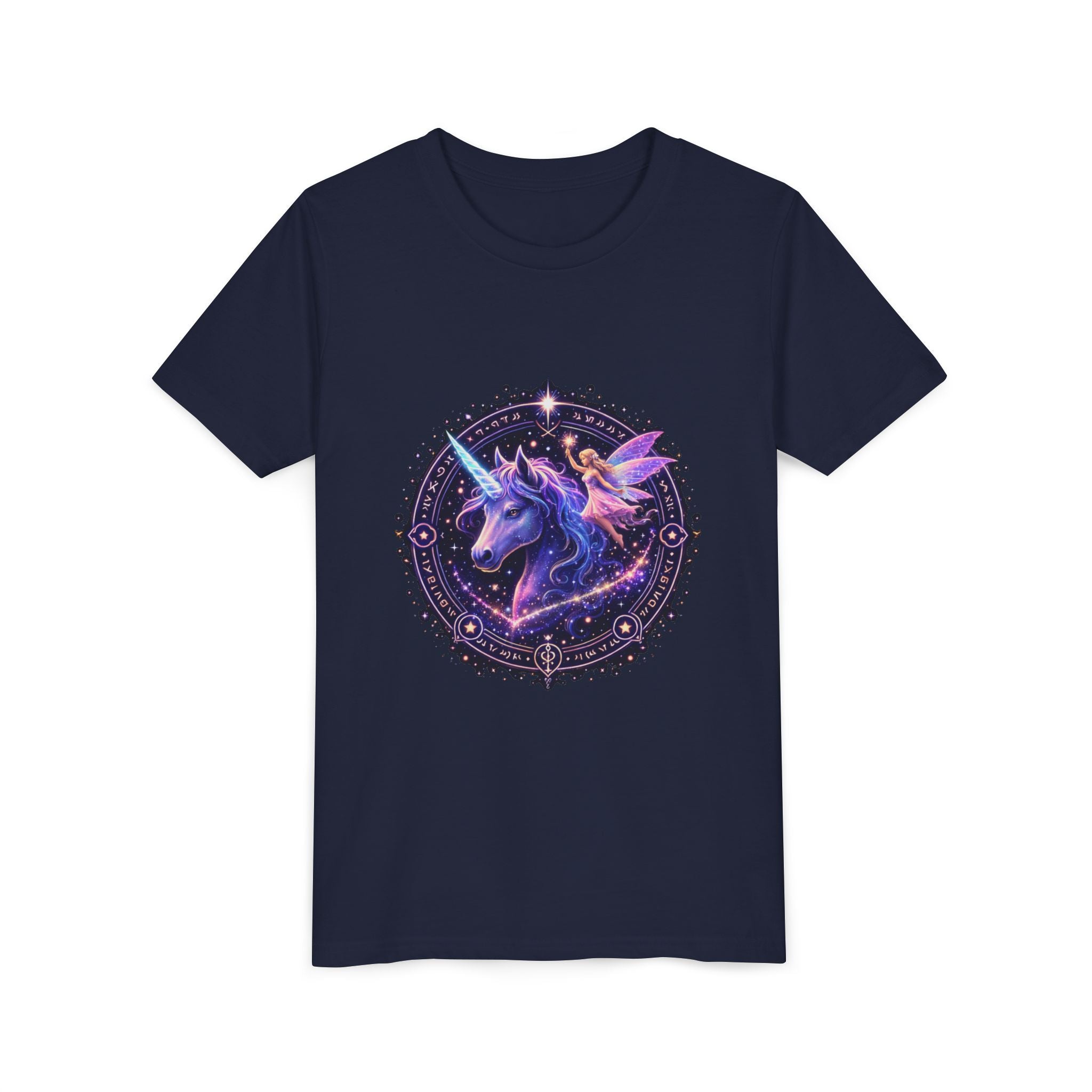 Youth Unicorn Tee — Magical Purple Galaxy Unicorn Graphic Shirt