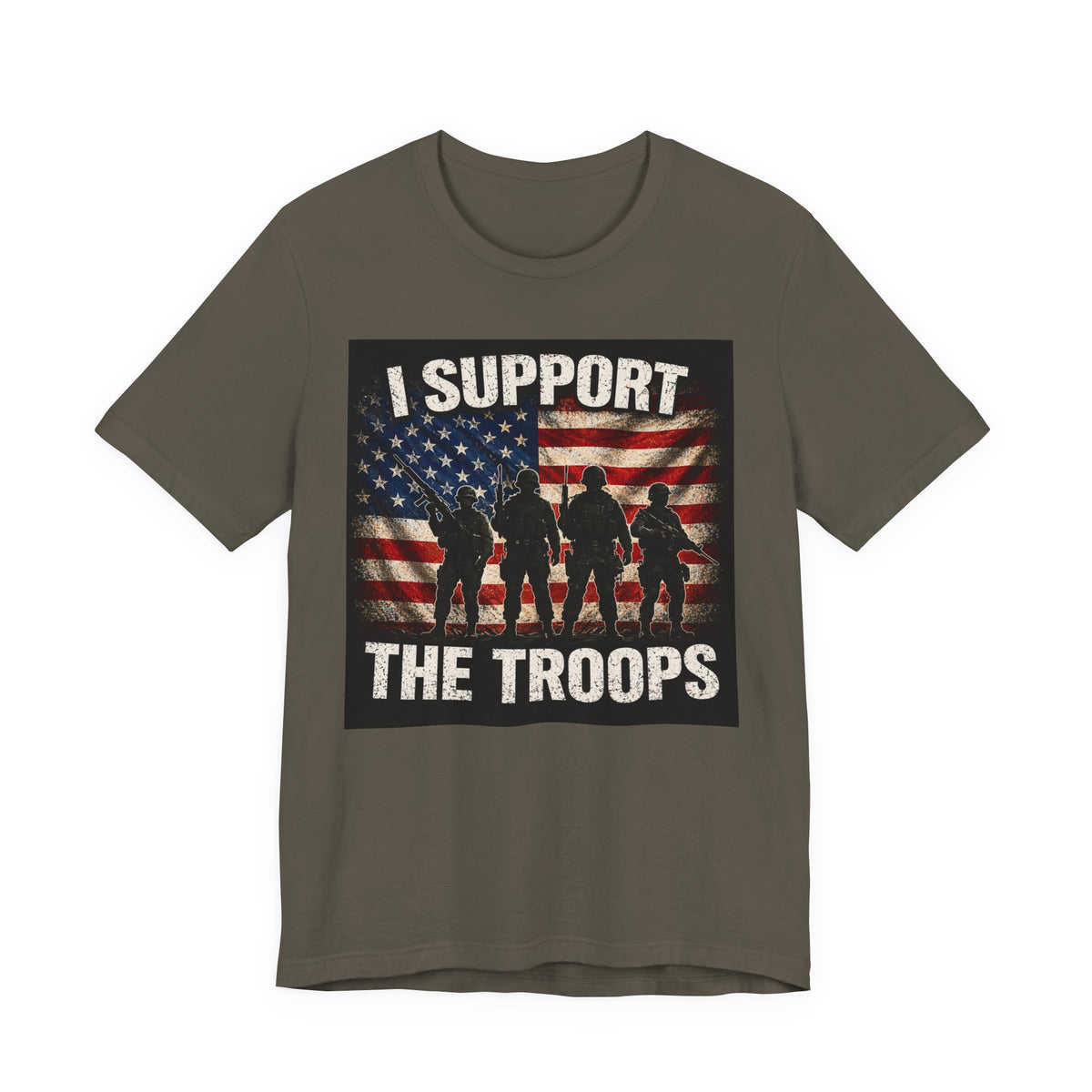 I Support the Troops T-Shirt — Patriotic Military Support Tee
