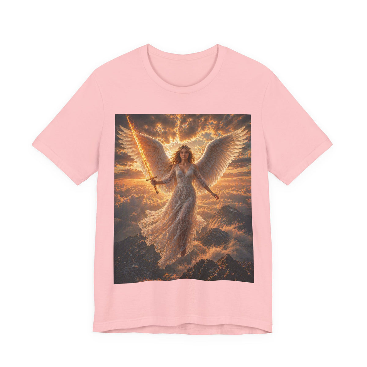 Angel Warrior Tee — Radiant Guardian Wings Graphic T-Shirt