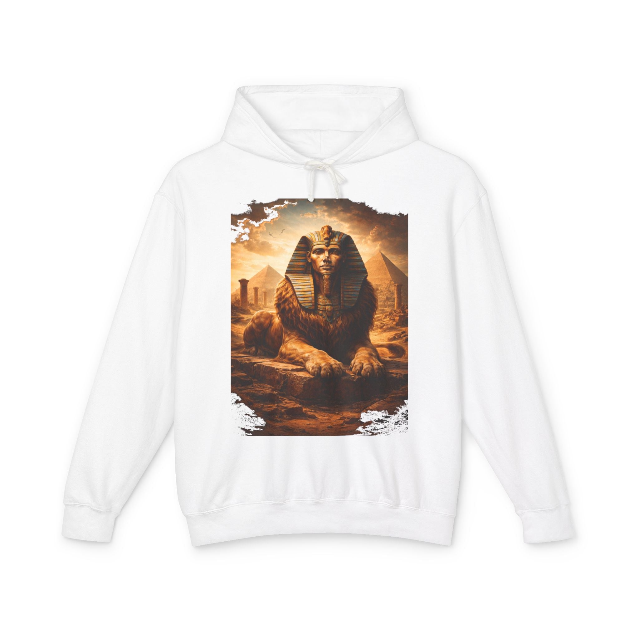 Sphinx & Pyramids Graphic Hoodie — Vintage Egyptian Sphinx Sweatshirt