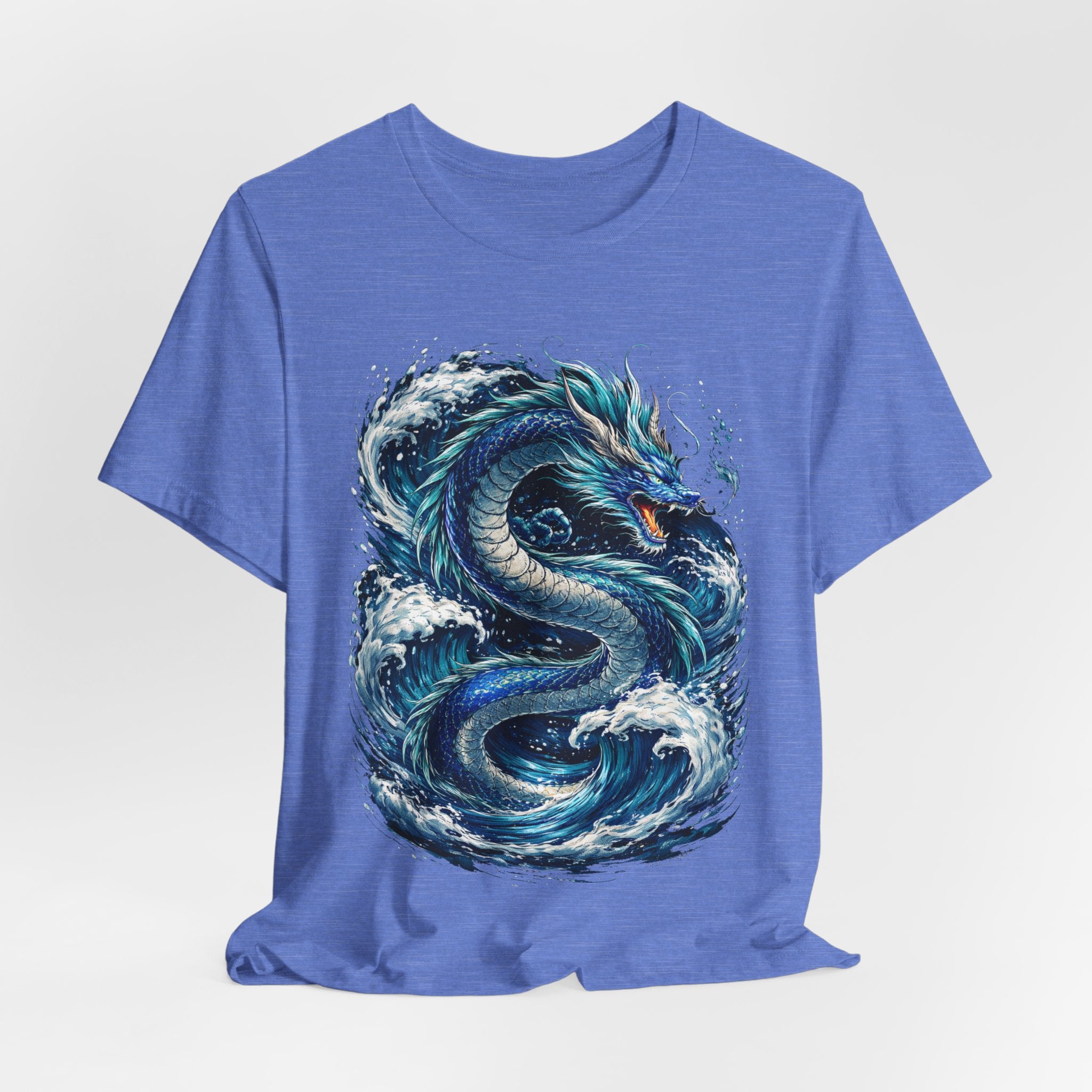 Ocean Dragon Graphic Tee — Blue Wave Serpent T-Shirt