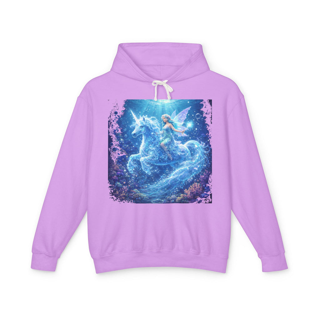 Magical Unicorn & Fairy Hoodie — Starry Blue Fantasy Sweatshirt
