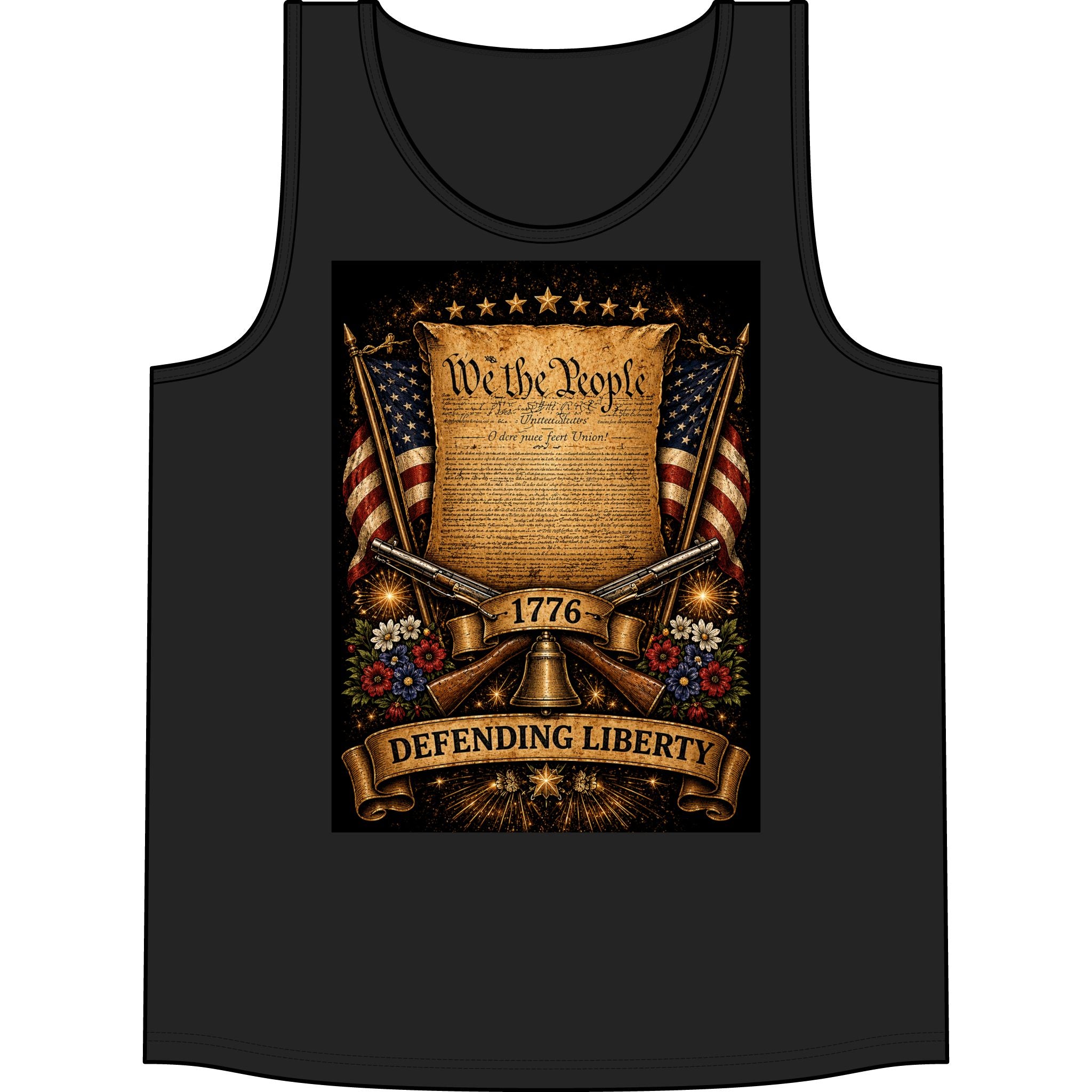 Defending Liberty Tank Top — 'We the People' 1776 Patriotic Shirt