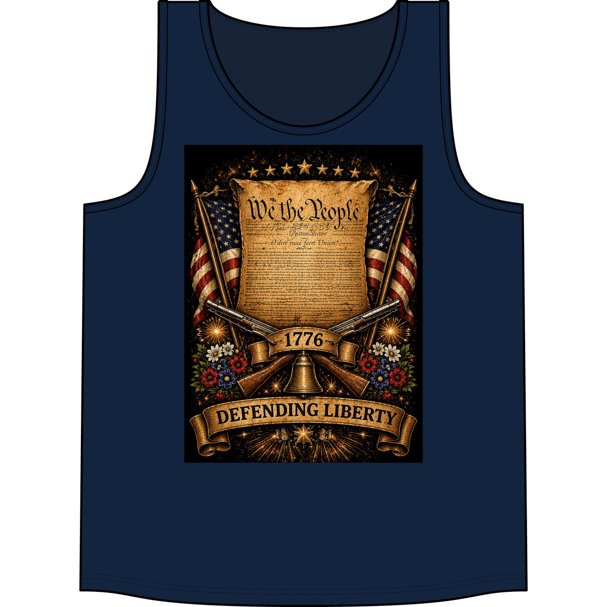 Defending Liberty Tank Top — 'We the People' 1776 Patriotic Shirt