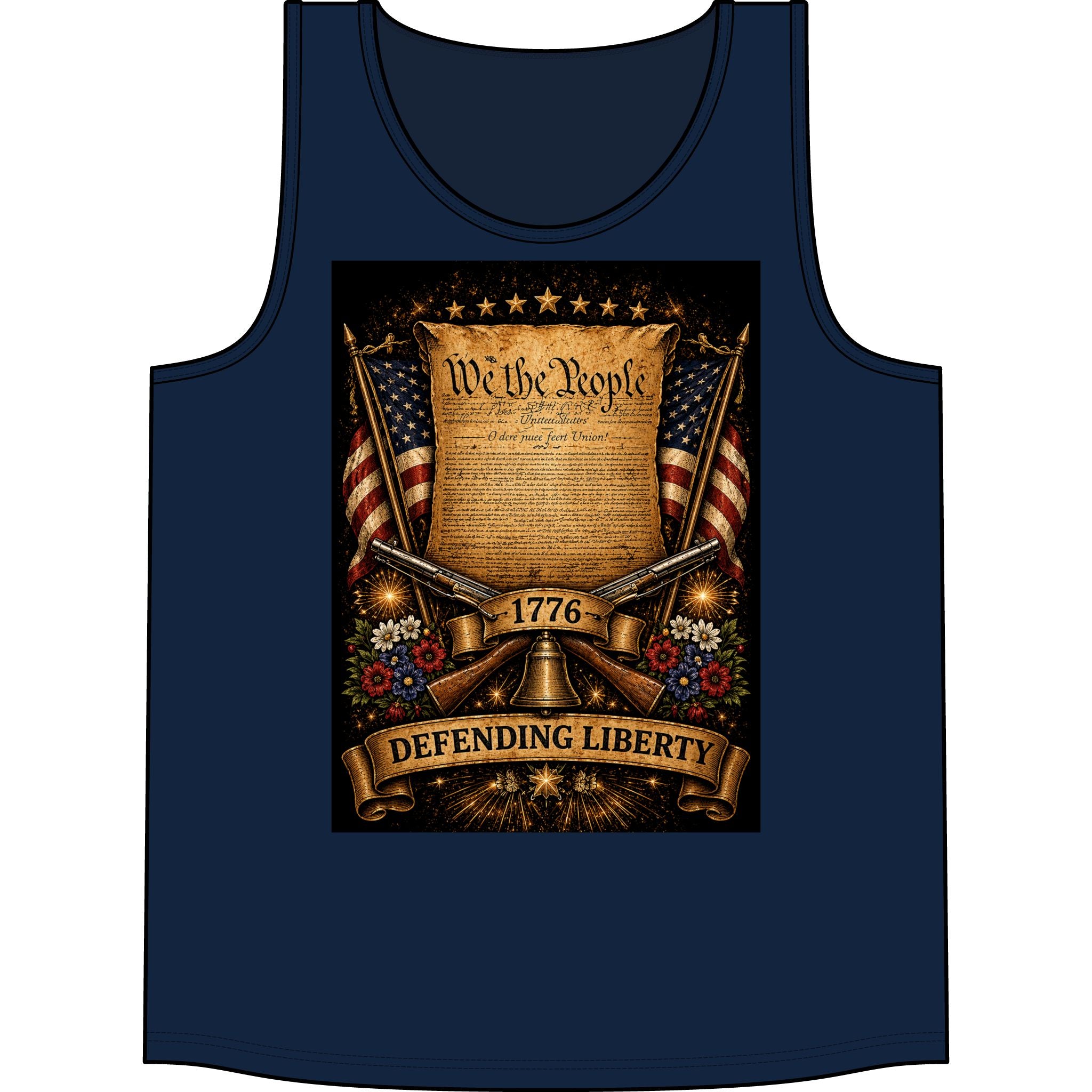 Defending Liberty Tank Top — 'We the People' 1776 Patriotic Shirt