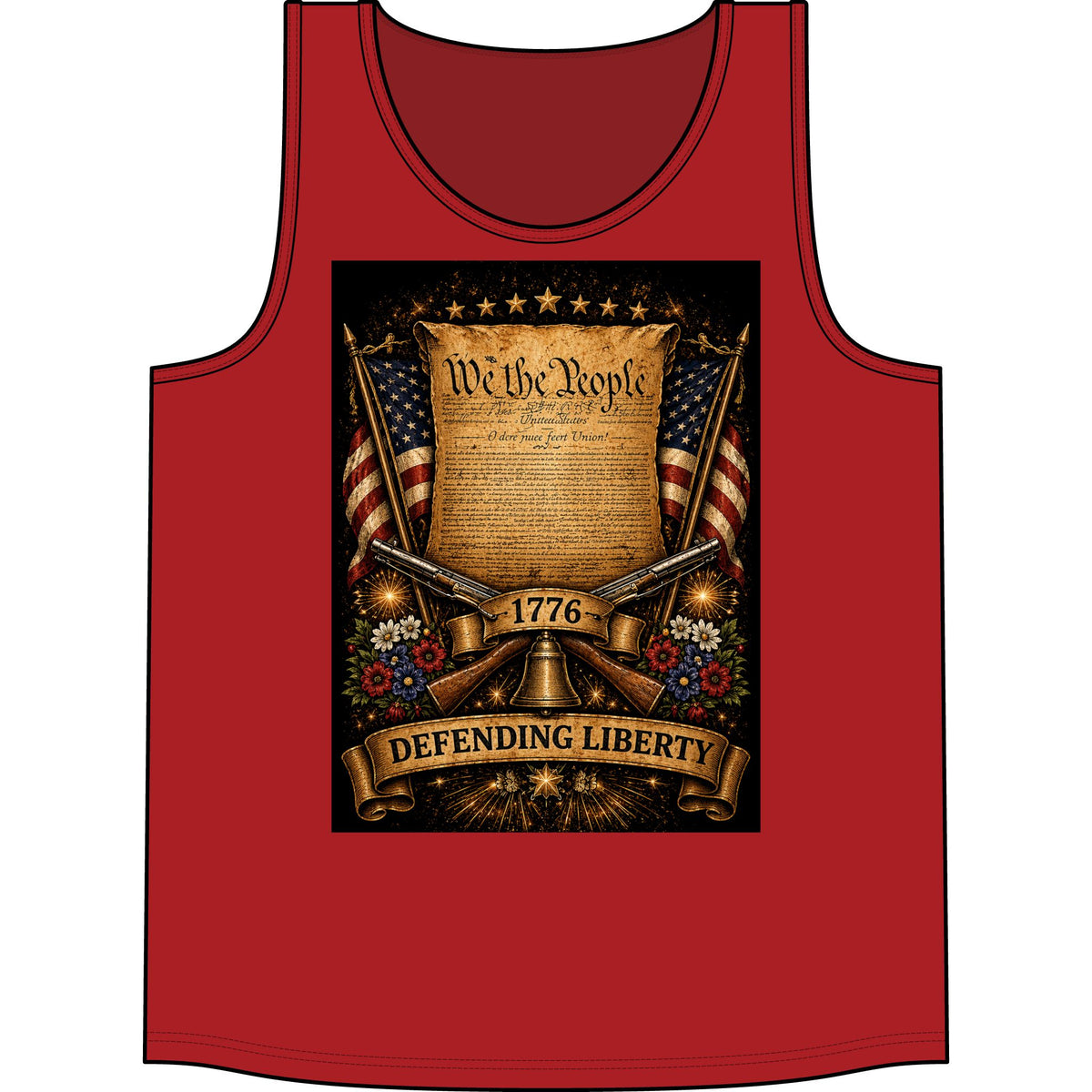 Defending Liberty Tank Top — 'We the People' 1776 Patriotic Shirt