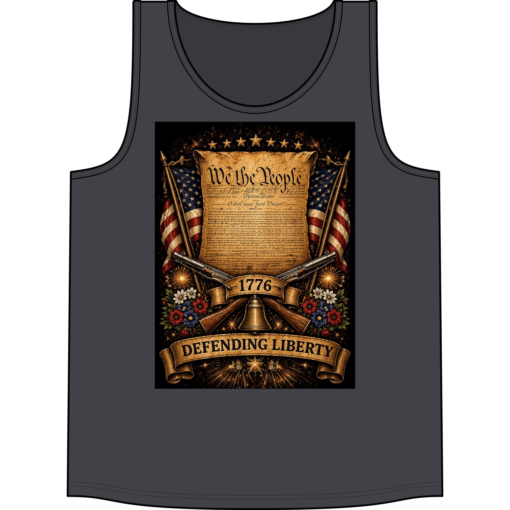 Defending Liberty Tank Top — 'We the People' 1776 Patriotic Shirt