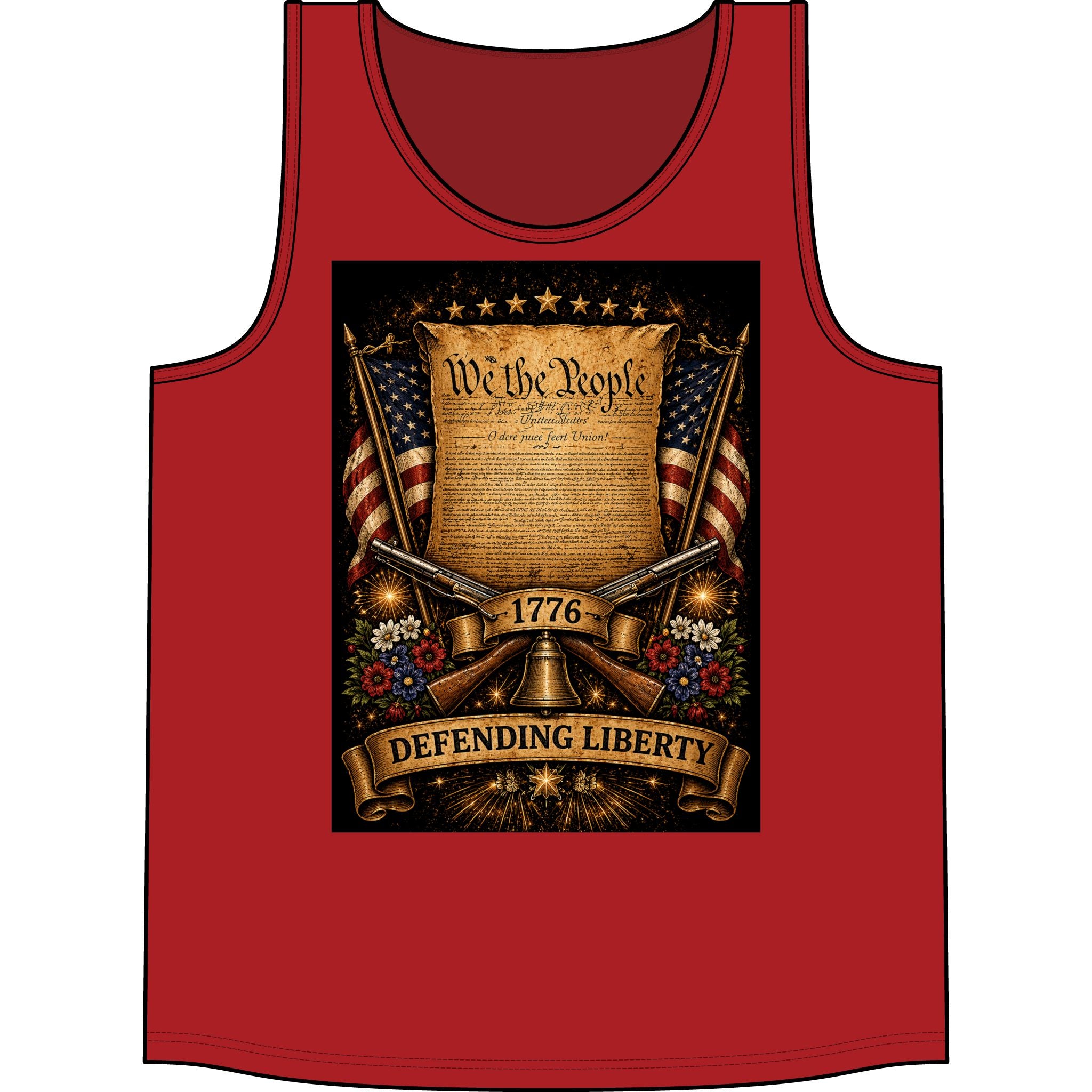 Defending Liberty Tank Top — 'We the People' 1776 Patriotic Shirt