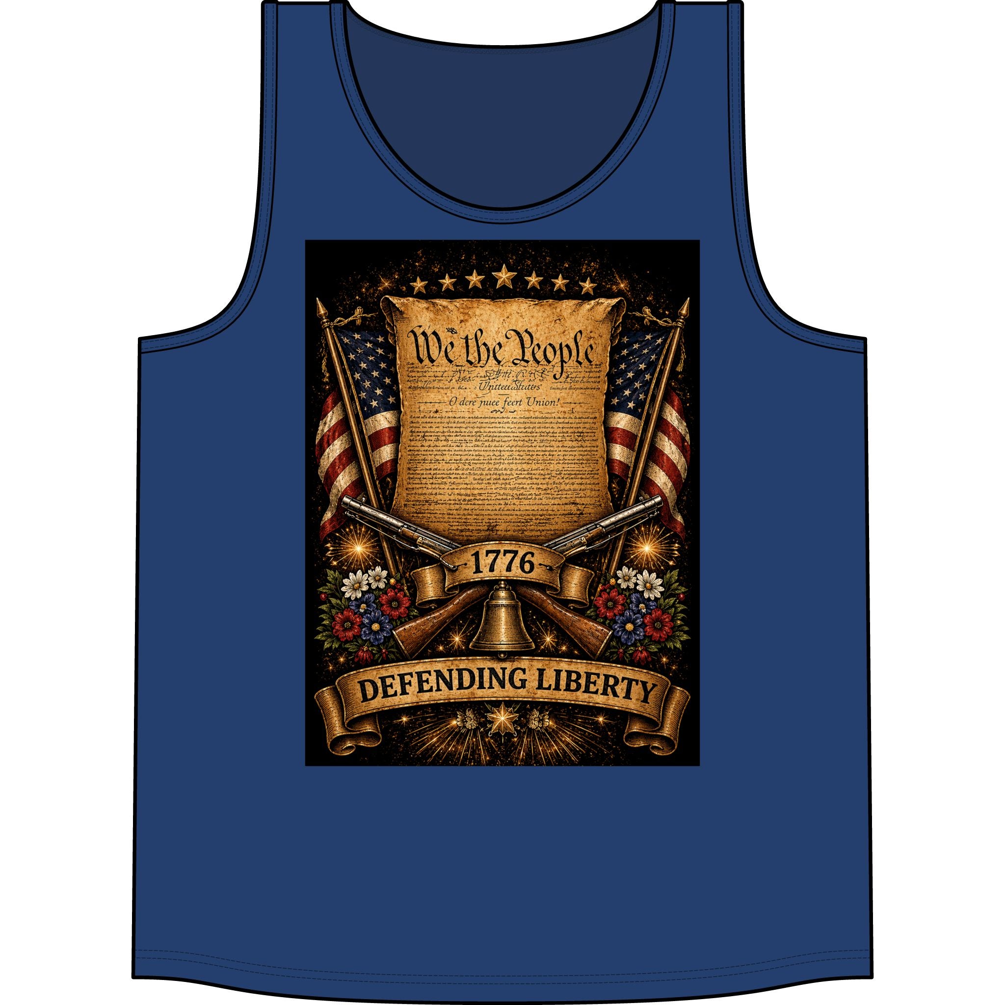 Defending Liberty Tank Top — 'We the People' 1776 Patriotic Shirt