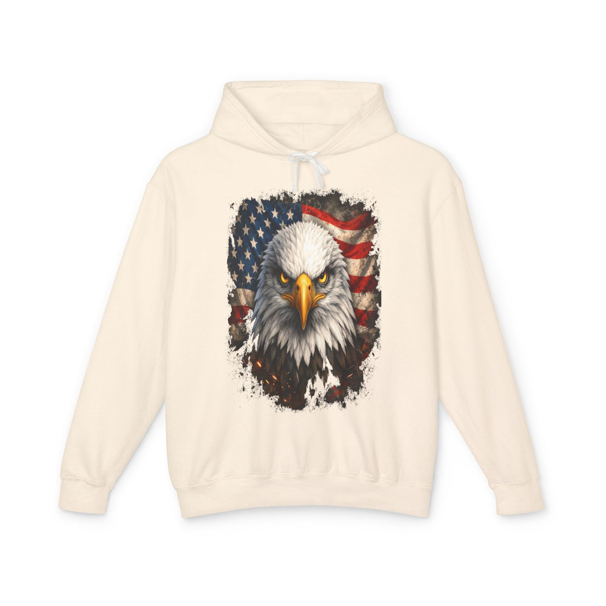 American Bald Eagle Hoodie — Patriotic Flag Graphic Sweatshirt