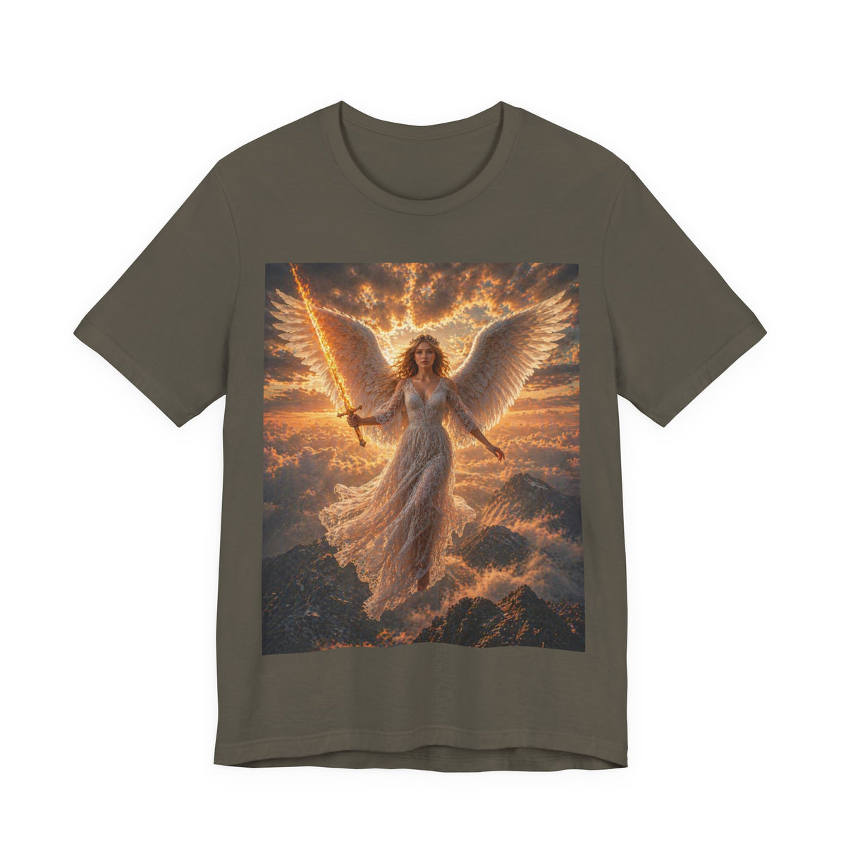 Angel Warrior Tee — Radiant Guardian Wings Graphic T-Shirt