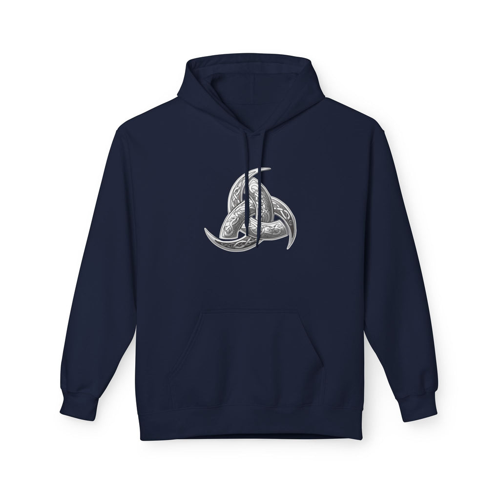Viking Triple Horns Hoodie — Norse Valknut Knot Graphic Pullover
