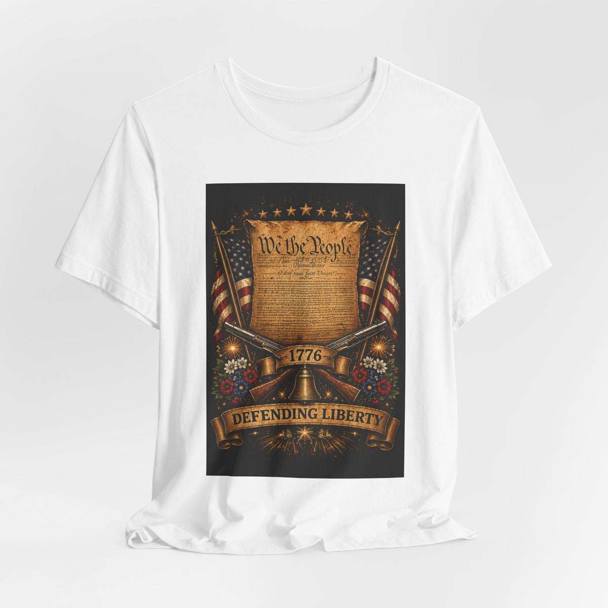 Defending Liberty 1776 T-Shirt — 'We the People' Patriotic Constitution Tee