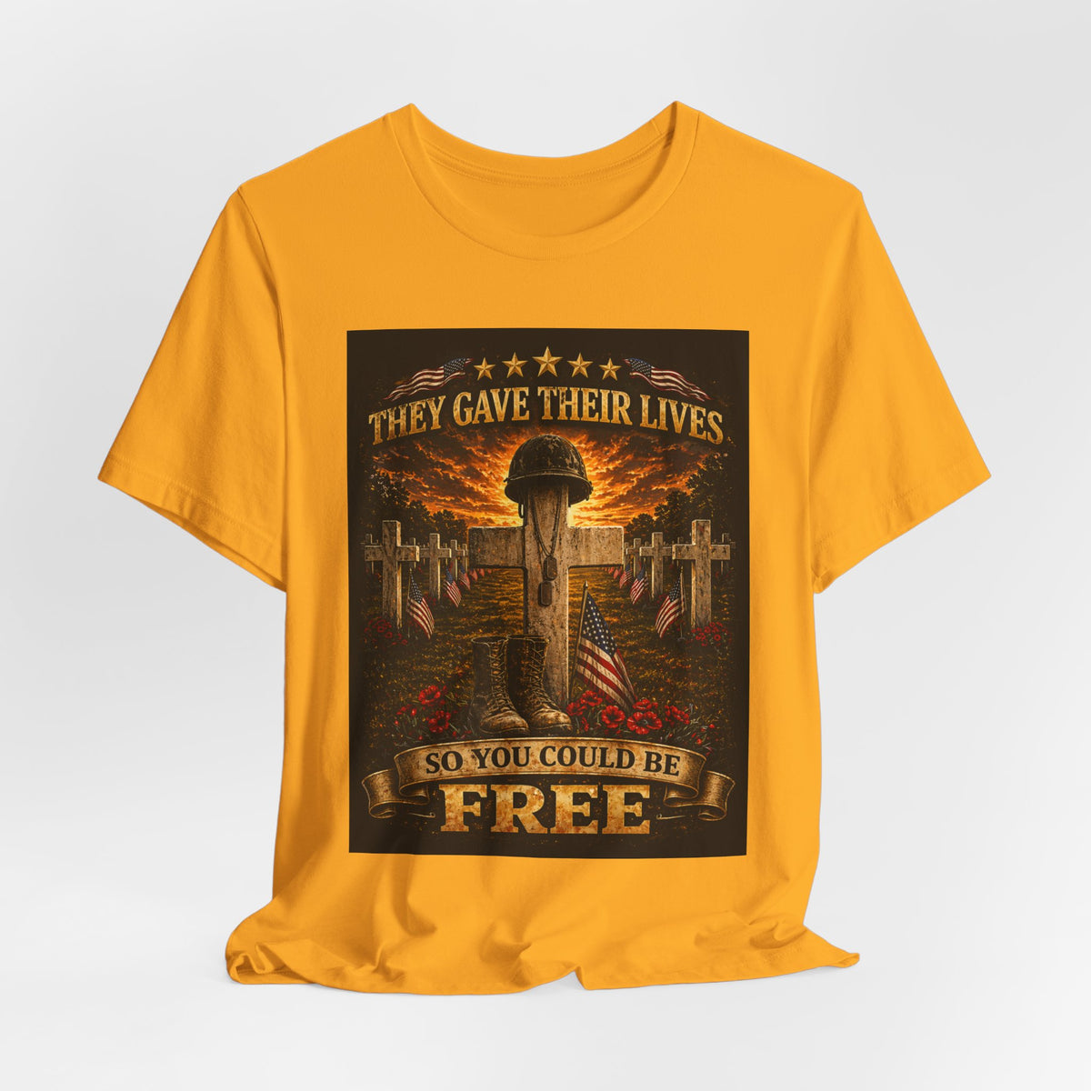 Memorial Veterans T‑Shirt — "They Gave Their Lives So You Could Be Free" Military Tribute Tee