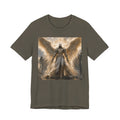 Angel Warrior Graphic Tee — Gold Guardian Wings T-Shirt