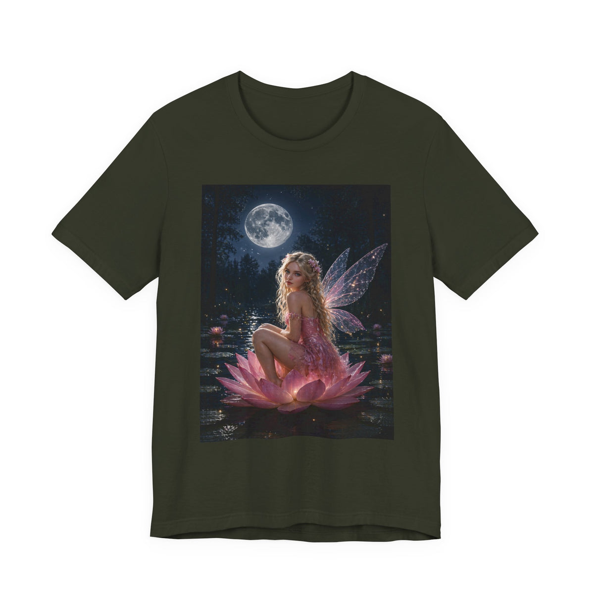 Moonlit Fairy T‑Shirt — Ethereal Lotus Fairy Graphic Tee