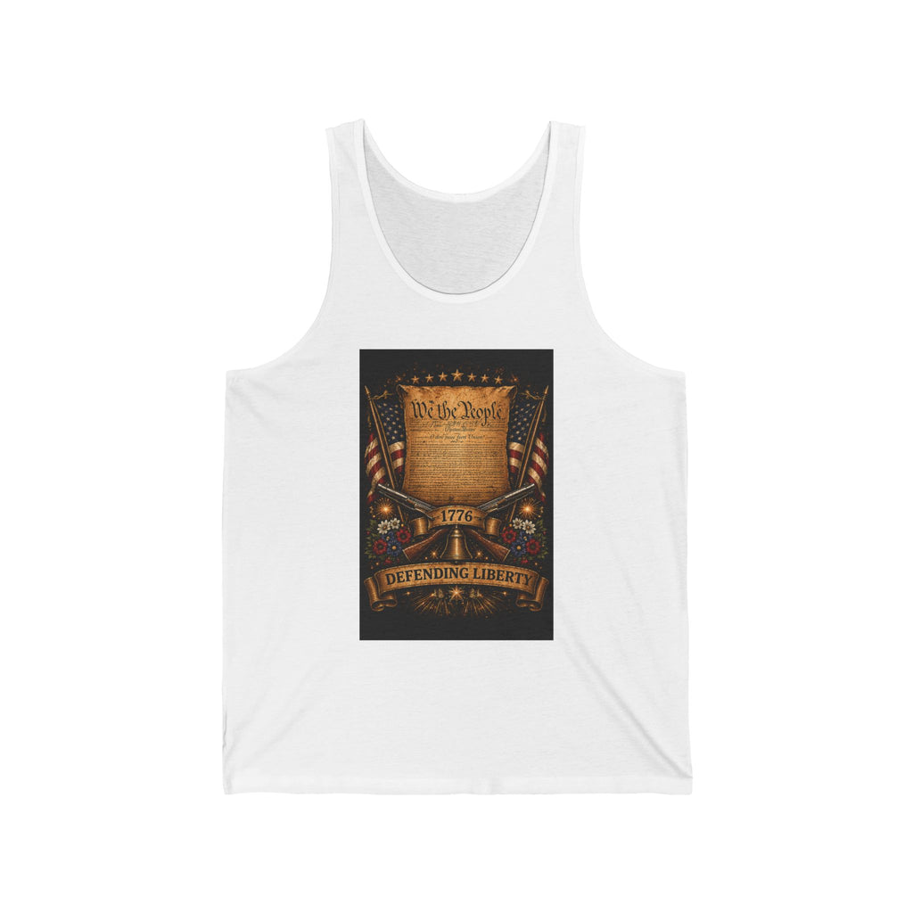 Patriotic "We the People" Tank Top — Defending Liberty American Flag Muscle Tee