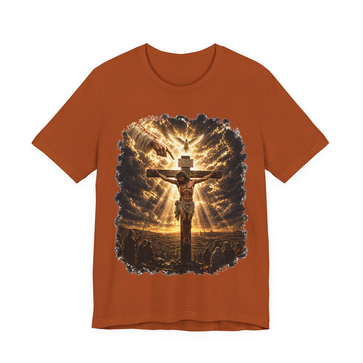 Crucifixion Sunrise T-Shirt — Jesus on the Cross Spiritual Faith Tee