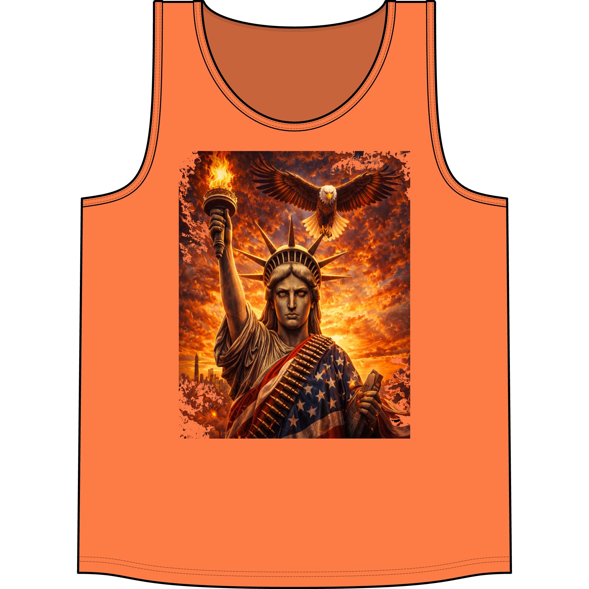 Liberty Eagle Tank — Patriotic Statue of Liberty Graphic Tank Top