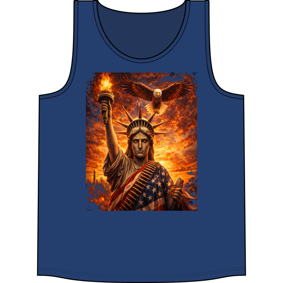 Liberty Eagle Tank — Patriotic Statue of Liberty Graphic Tank Top