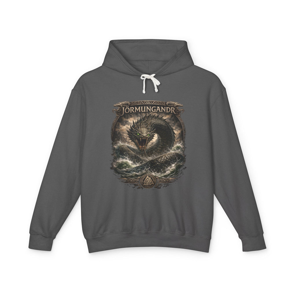 Jormungandr Serpent Hoodie — Norse Mythology Sea Serpent Graphic Sweatshirt