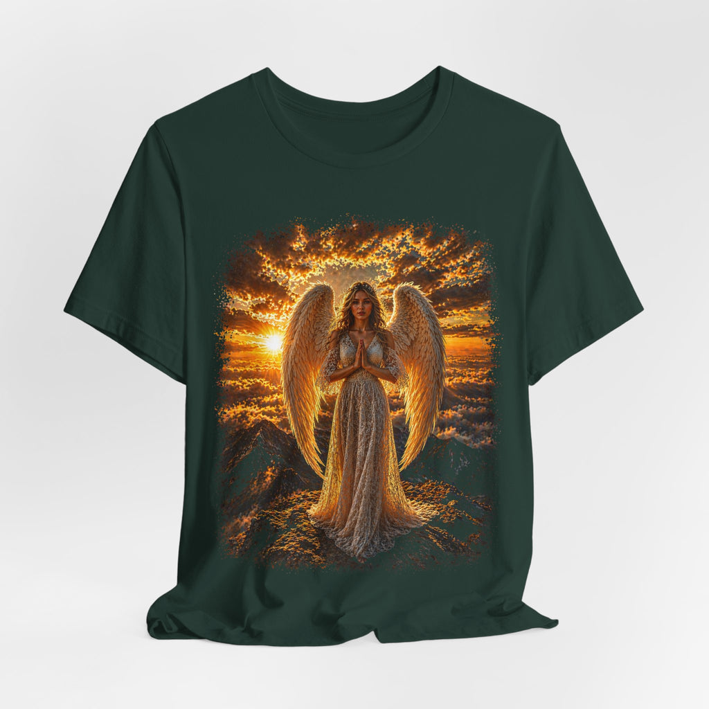 Angel Sunset Tee — Spiritual Guardian Wings T-Shirt