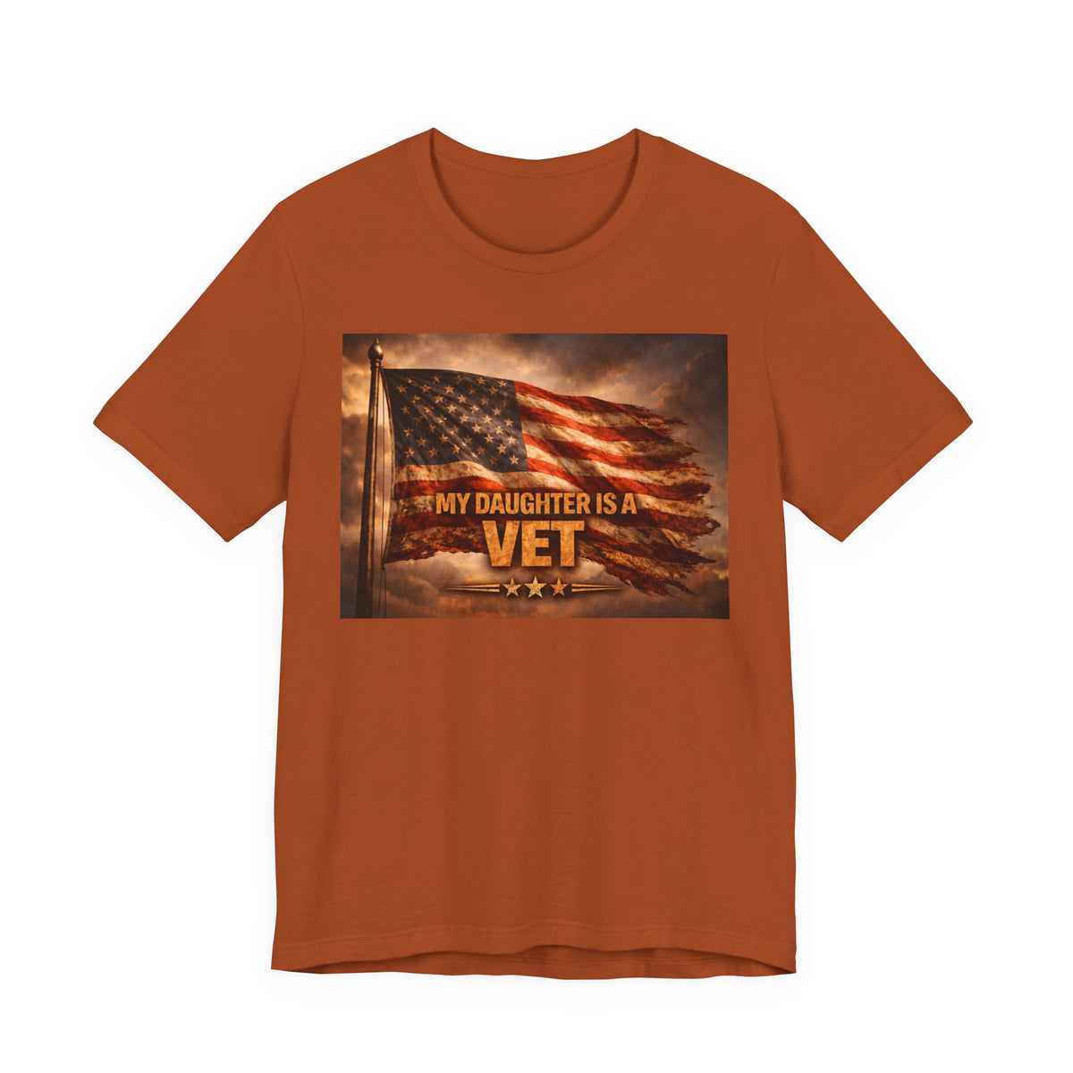 My Daughter Is A Vet T-Shirt — American Flag Military Pride Tee