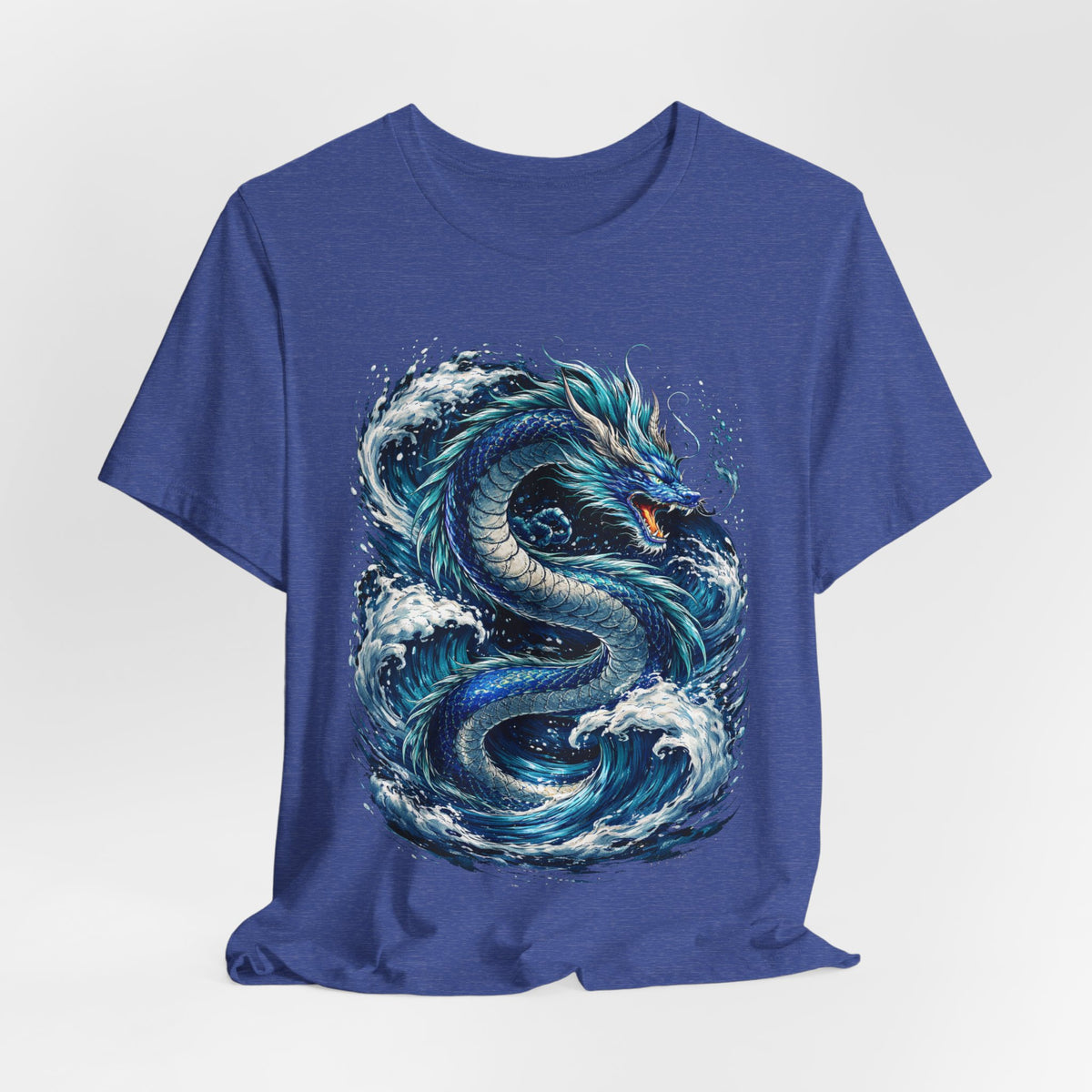 Ocean Dragon Graphic Tee — Blue Wave Serpent T-Shirt