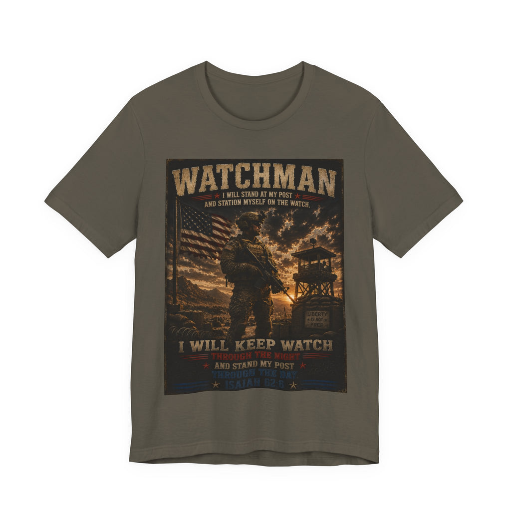 Watchman T-Shirt – I Will Keep Watch Military Veteran Tribute Tee