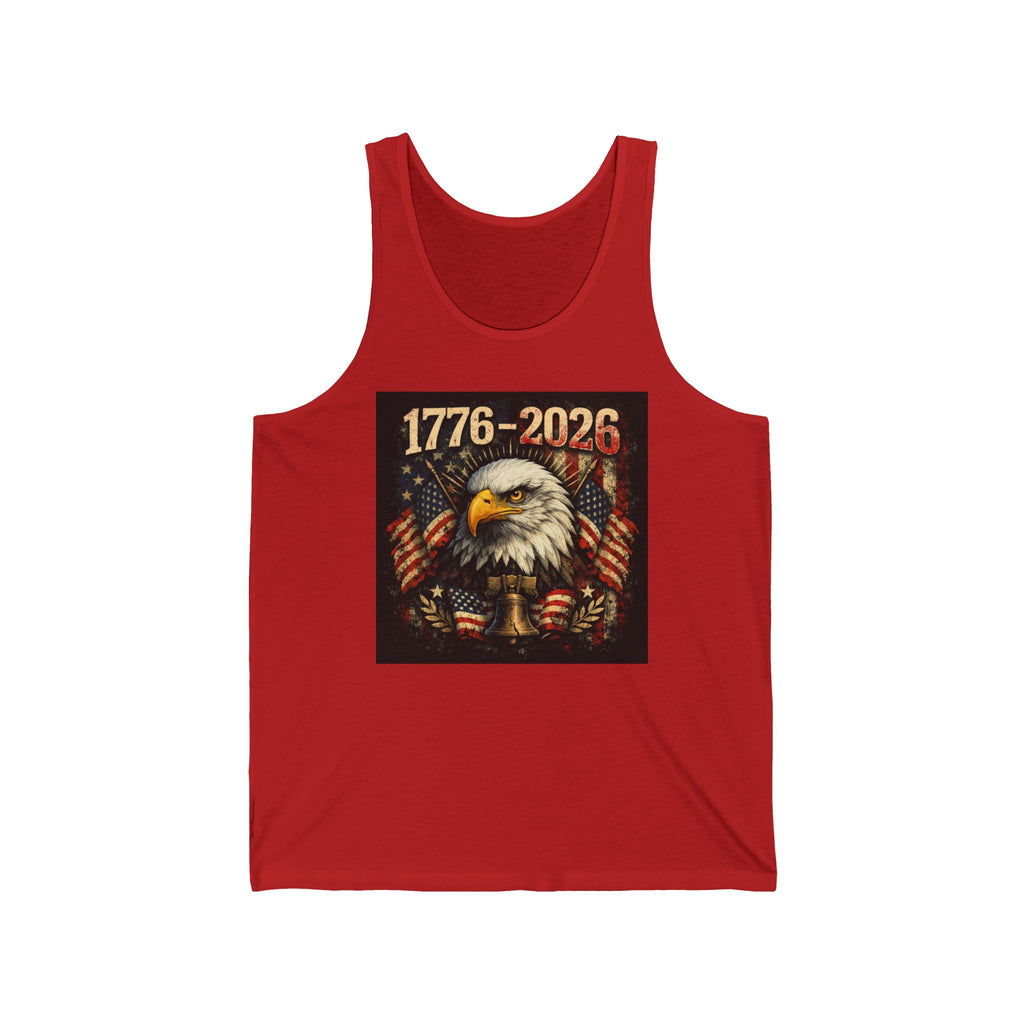 1776–2026 Eagle Patriotic Tank Top — American Flag Independence Day Muscle Tee