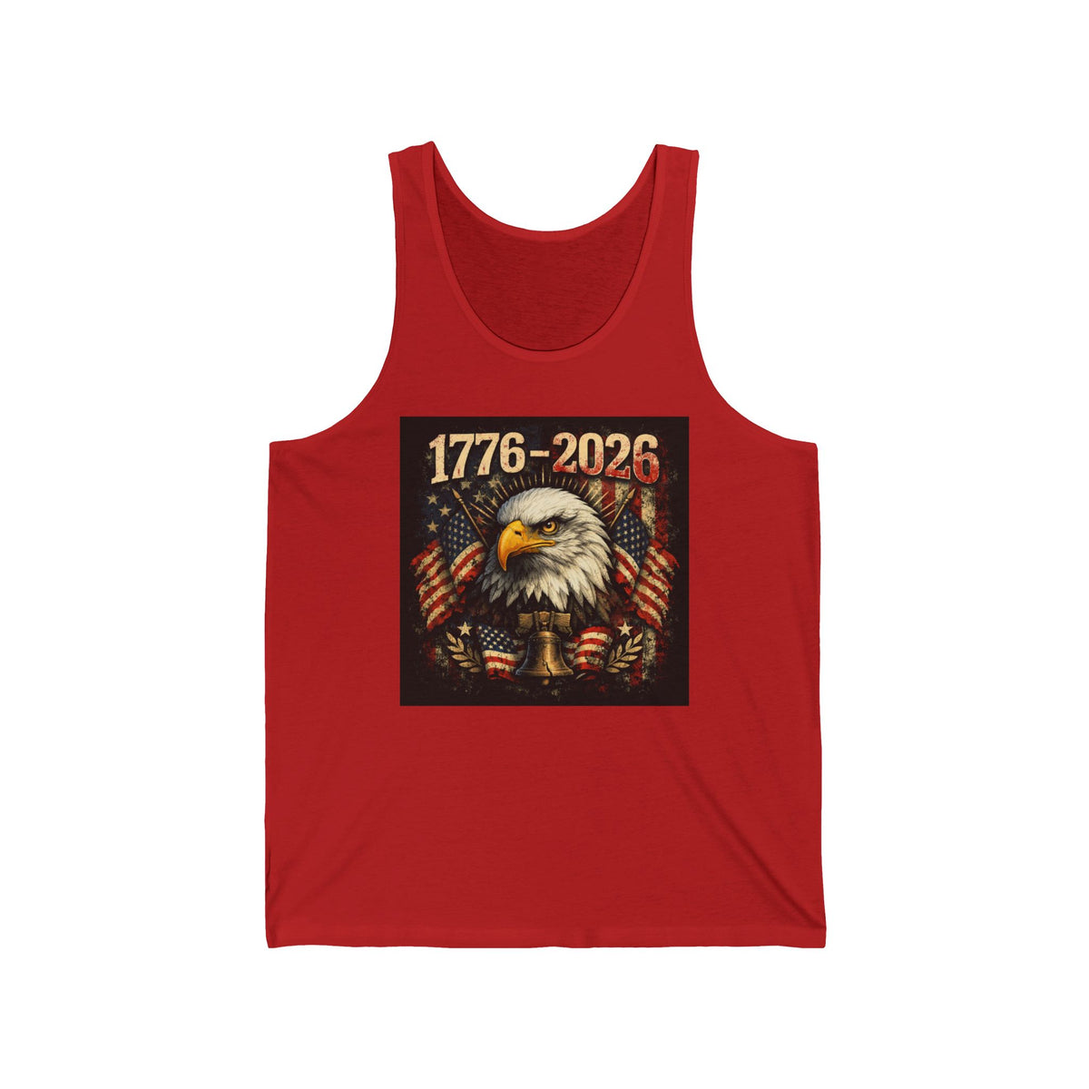 1776–2026 Eagle Patriotic Tank Top — American Flag Independence Day Muscle Tee