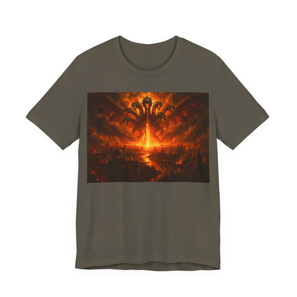 The seven headed dragon from the end of times T‑Shirt — Dark Graphic Tee