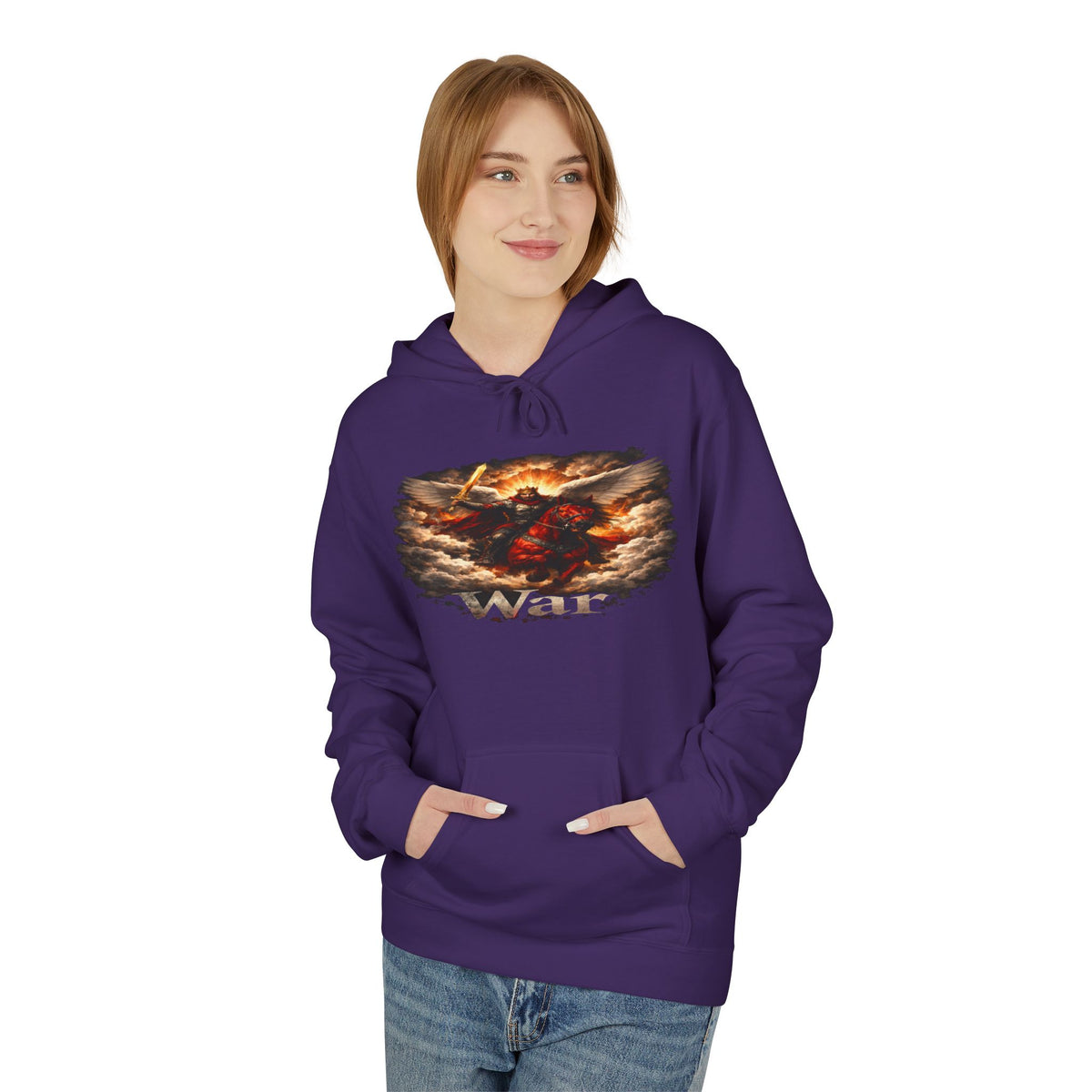 The red horse from Revelation 6:3-4 the horseman of war the second seal opened by the Lamb if God- Graphic Pullover