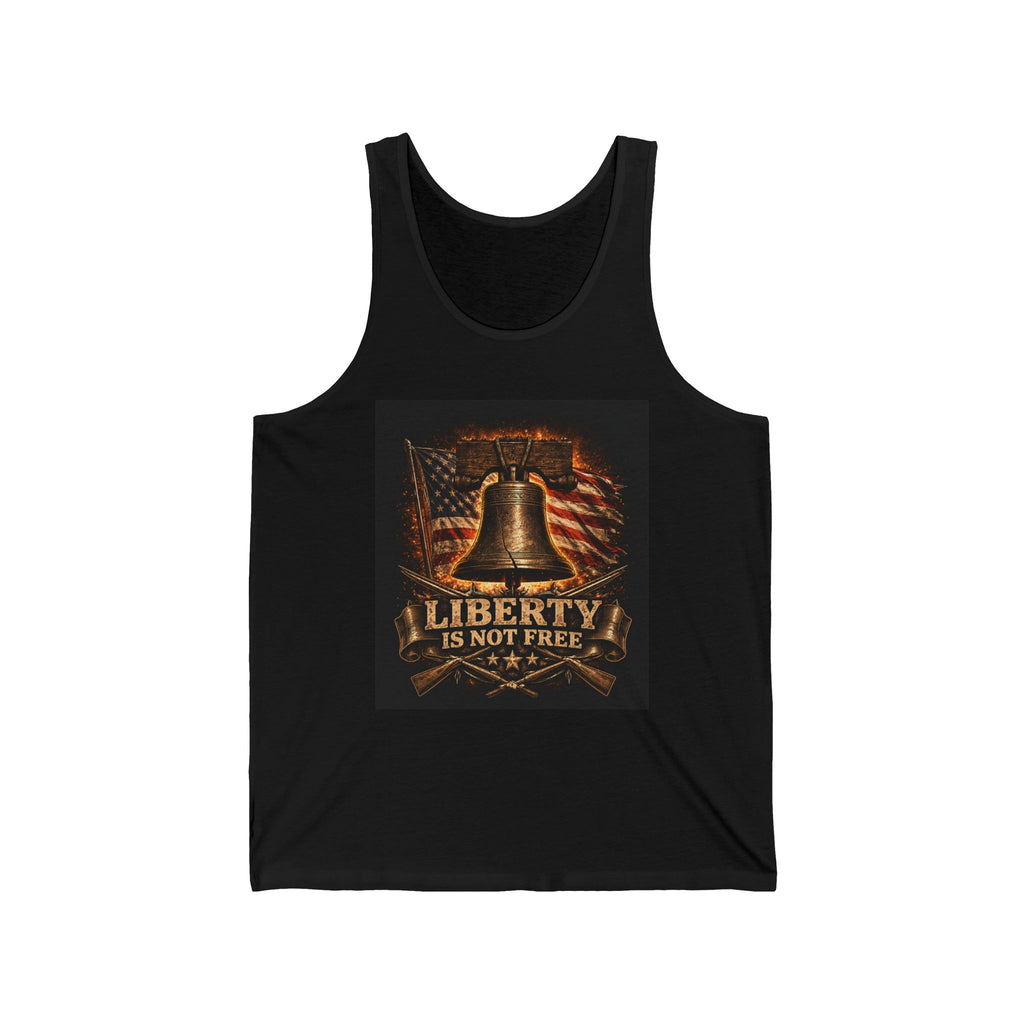 Liberty Is Not Free Tank Top — Patriotic American Flag & Bell Memorial Vest