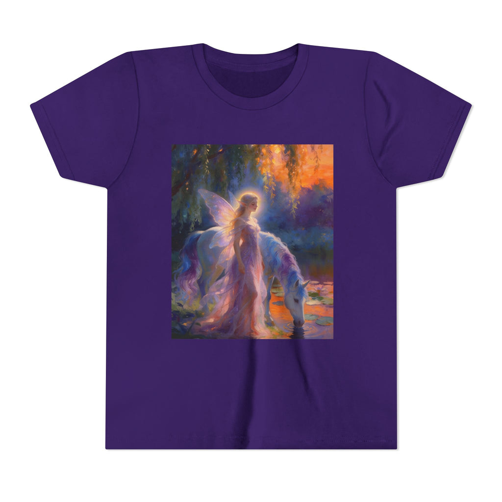 Fairy and Unicorn Youth Tee — Magical Fantasy Kids T-Shirt