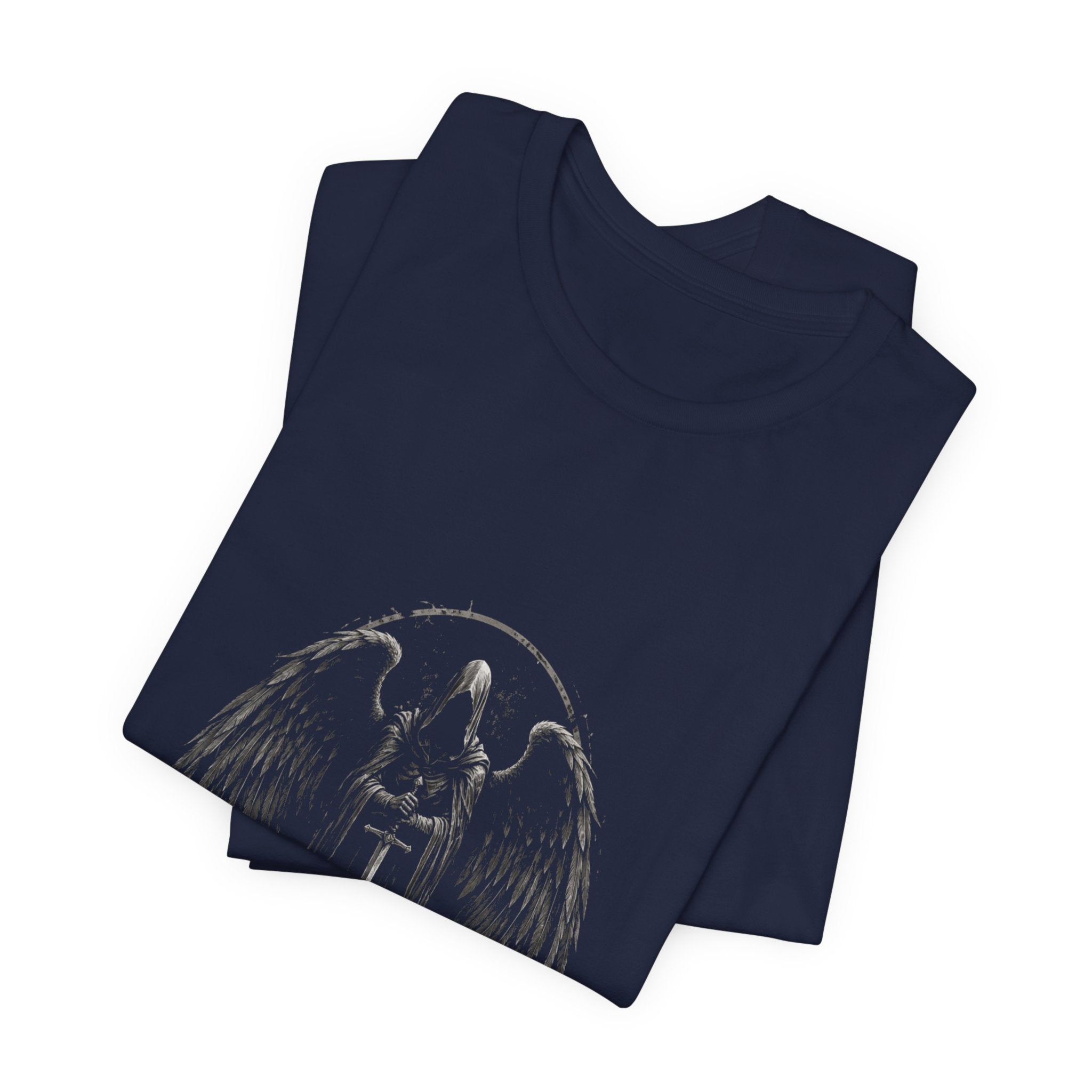 Guaediand Angel Wings Tee — Gothic Guardian Angel Short Sleeve Shirt