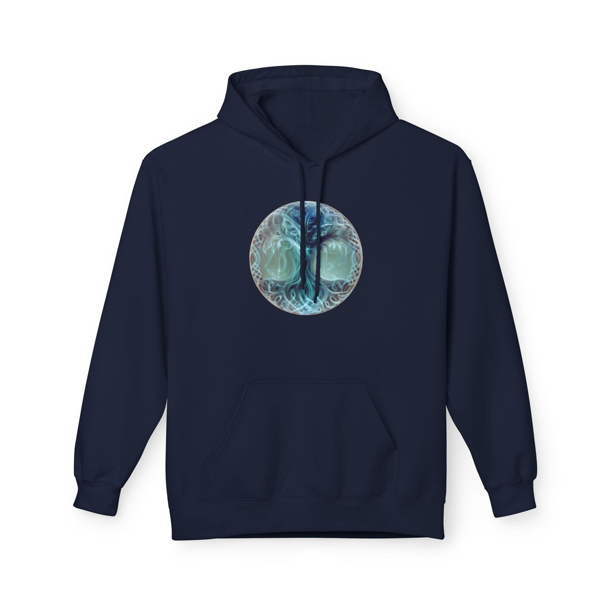 Yggdrasil tree of life-Cotton Hoodie — Ethereal Sea Skull Graphic Hoodie