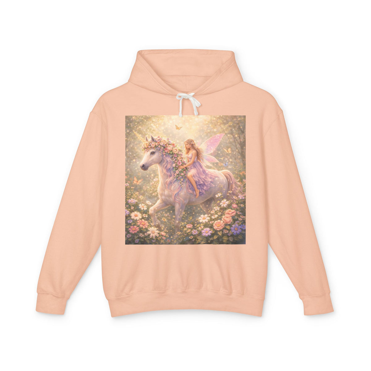 Fairy & Unicorn Hoodie — Whimsical Pastel Fantasy Pullover