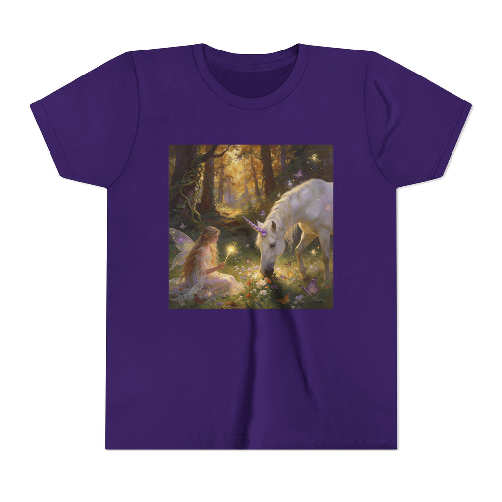 Youth Tee — Enchanted Forest Unicorn & Fairy Graphic