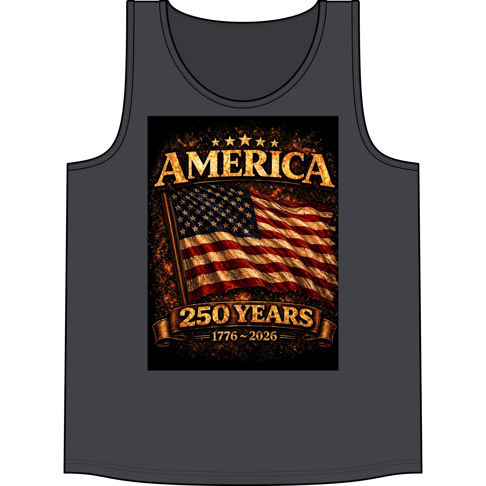 America 250 Years Tank - 1776-2026 Patriotic Flag Tank Top