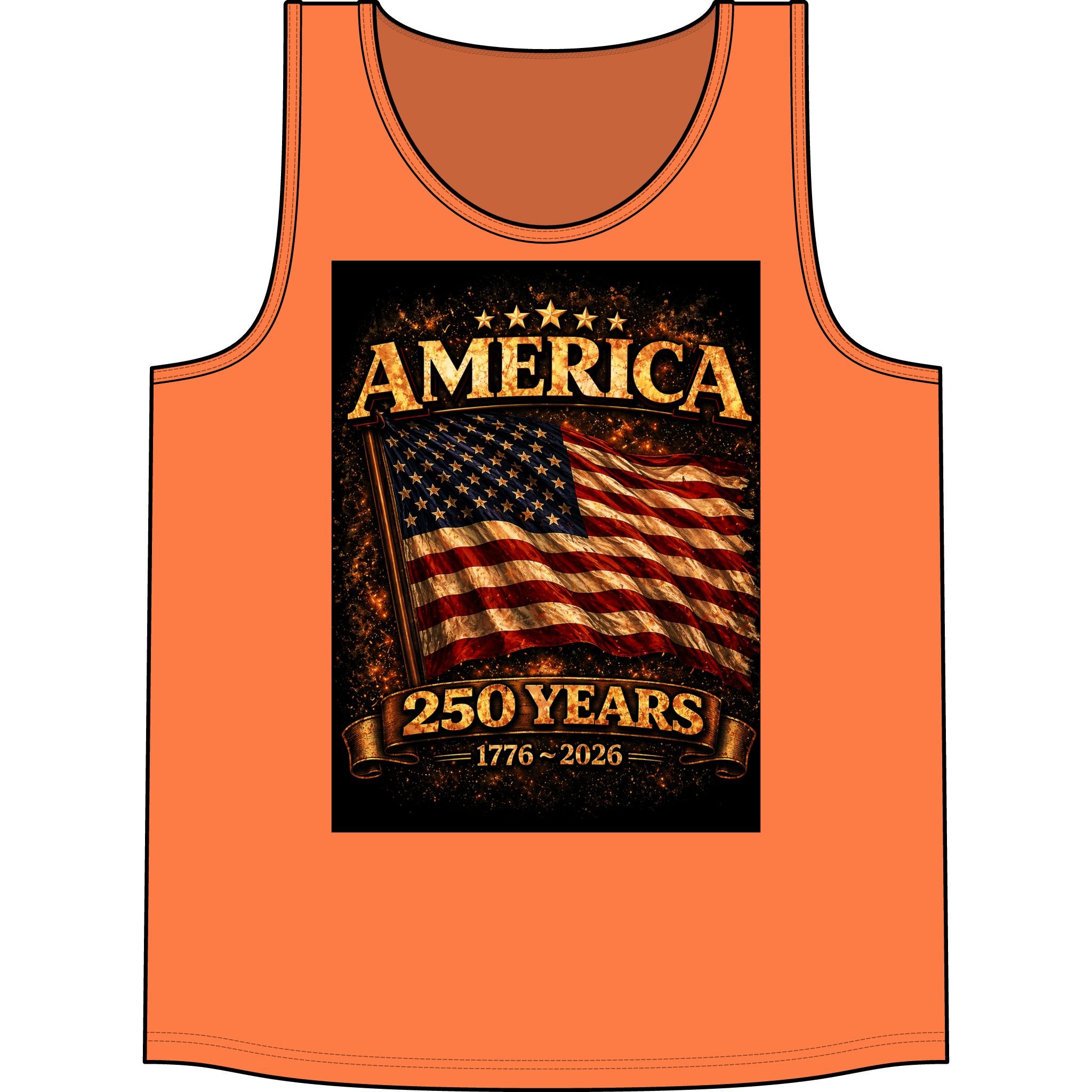 America 250 Years Tank - 1776-2026 Patriotic Flag Tank Top