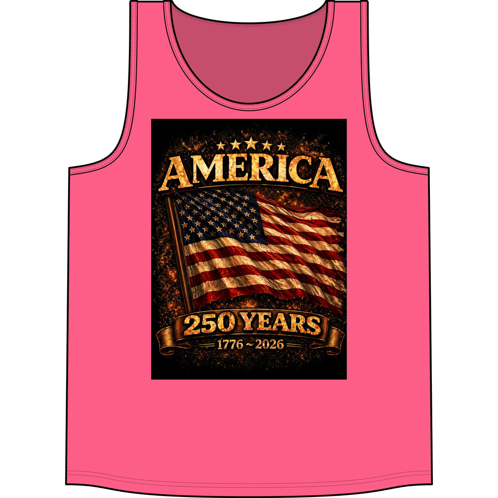 America 250 Years Tank - 1776-2026 Patriotic Flag Tank Top