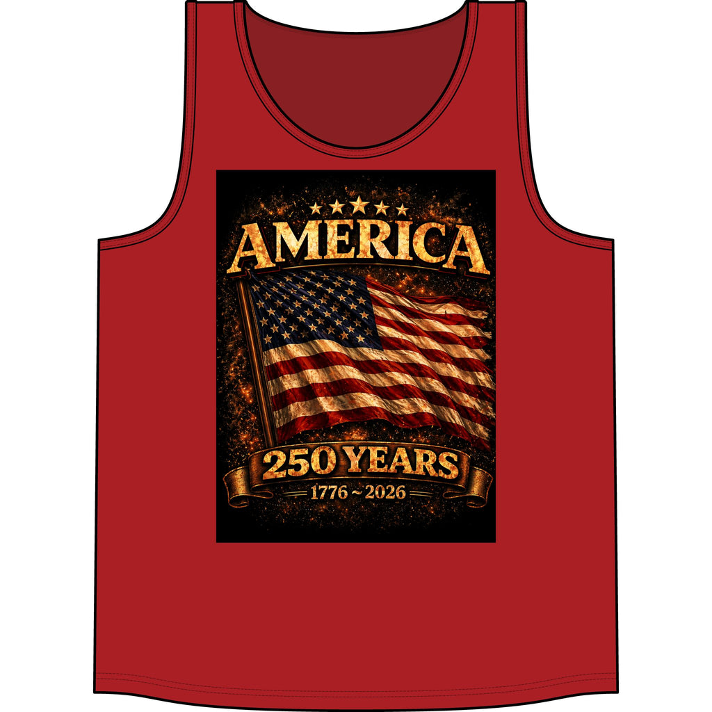 America 250 Years Tank - 1776-2026 Patriotic Flag Tank Top