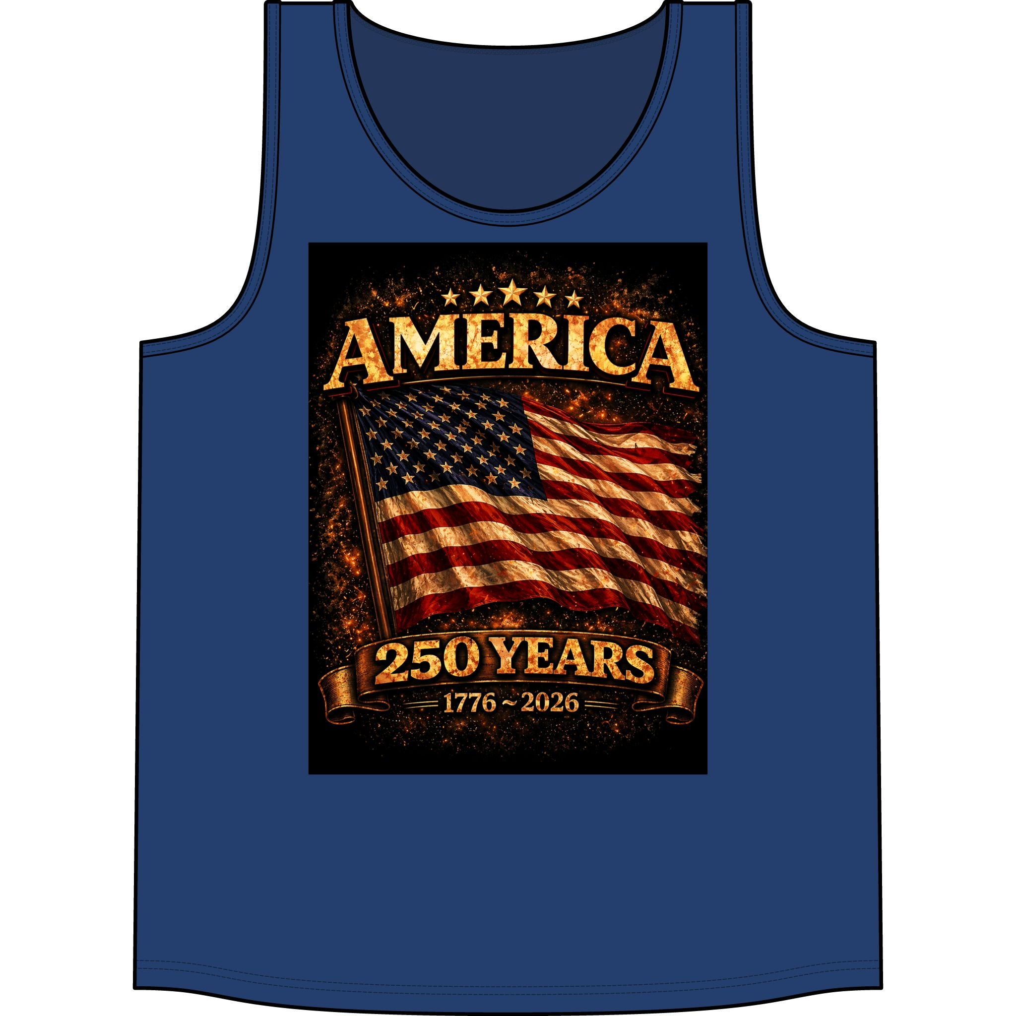 America 250 Years Tank - 1776-2026 Patriotic Flag Tank Top