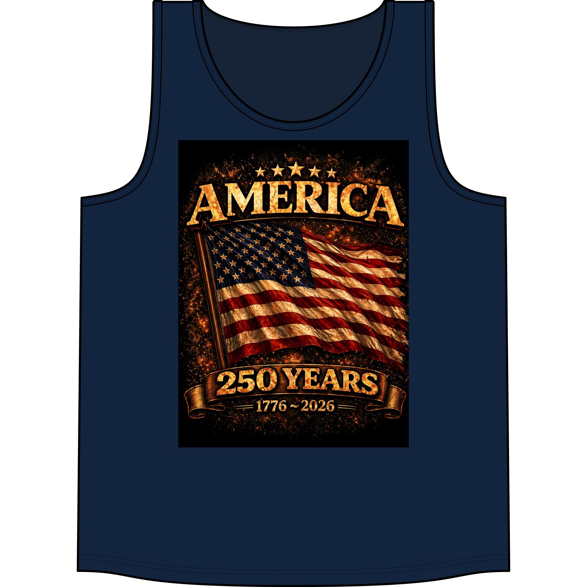 America 250 Years Tank - 1776-2026 Patriotic Flag Tank Top