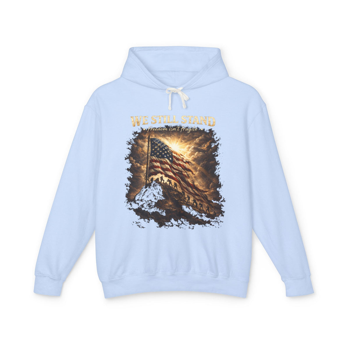 Patriotic "We Still Believe" Hoodie — American Flag Vintage Graphic